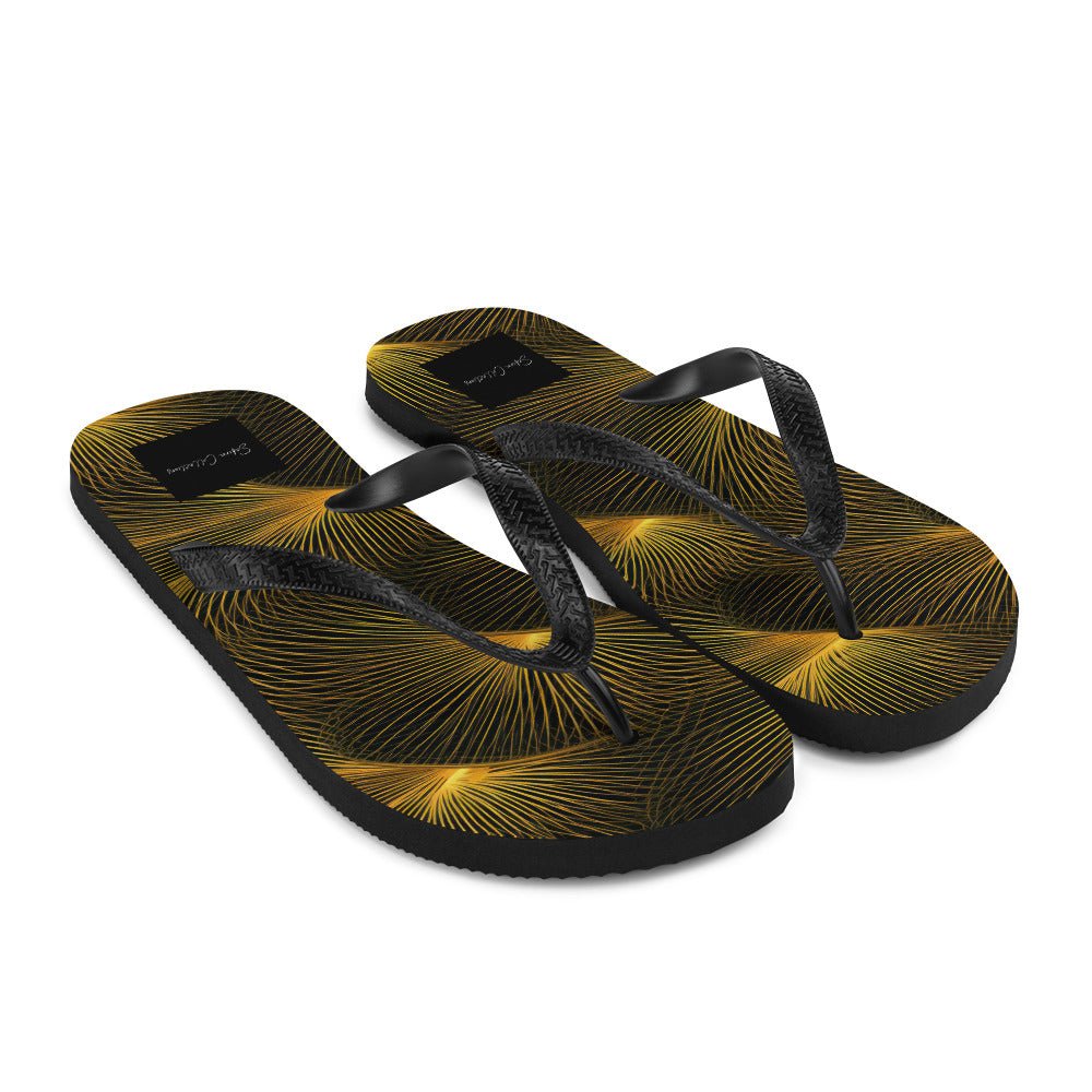 Sefira Golden Summer Flip-Flops | Sefira Beach Collection Accessories - Sefira Collections