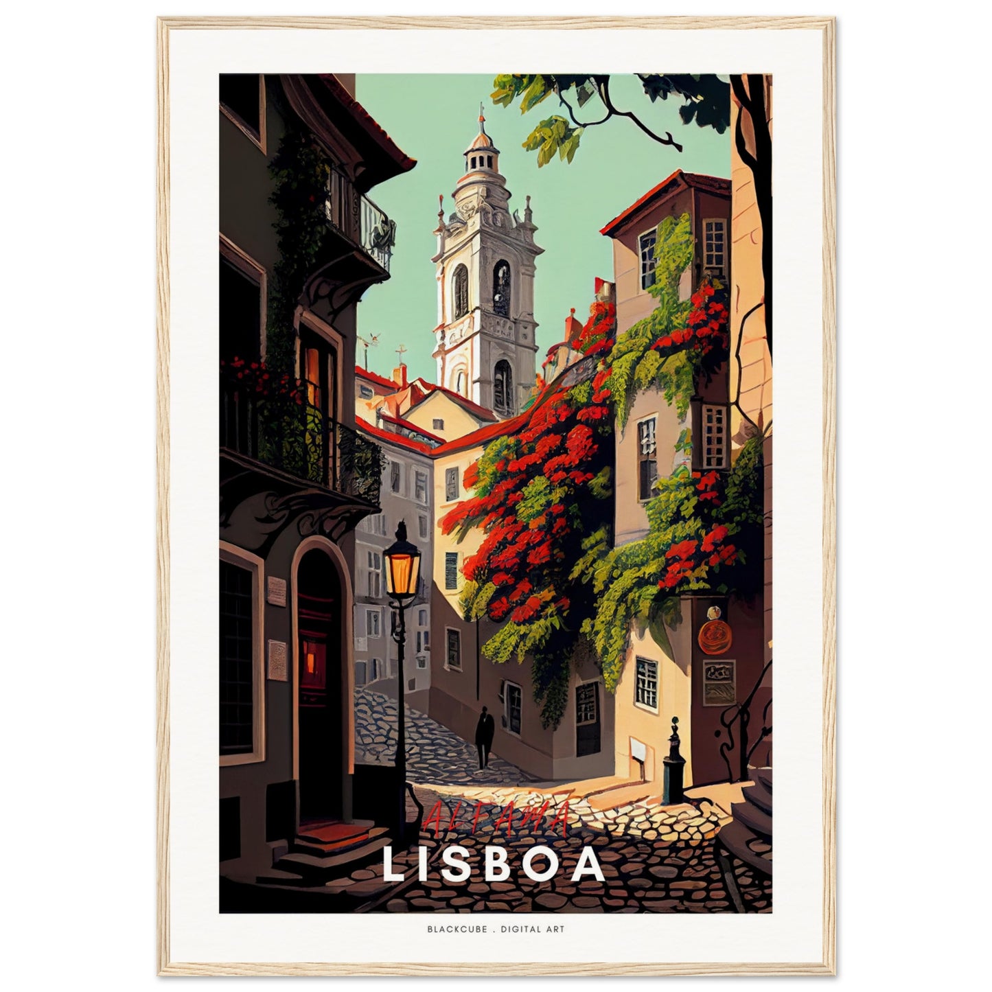 Sefira Portugal Lisboa (v1) Museum-Quality Matte Paper Wooden Framed Poster | Sefira Art Gallery