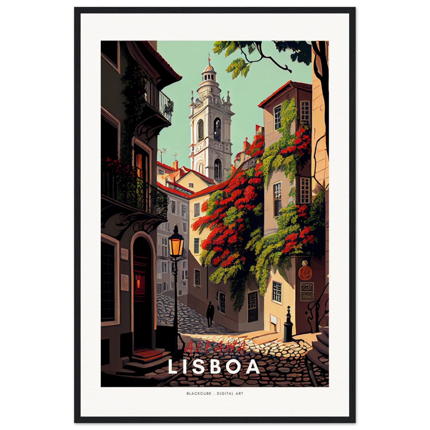 Sefira Portugal Lisboa (v1) Museum-Quality Matte Paper Wooden Framed Poster | Sefira Art Gallery