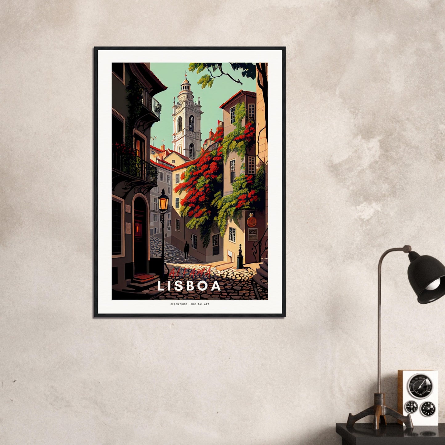 Sefira Portugal Lisboa (v1) Museum-Quality Matte Paper Wooden Framed Poster | Sefira Art Gallery