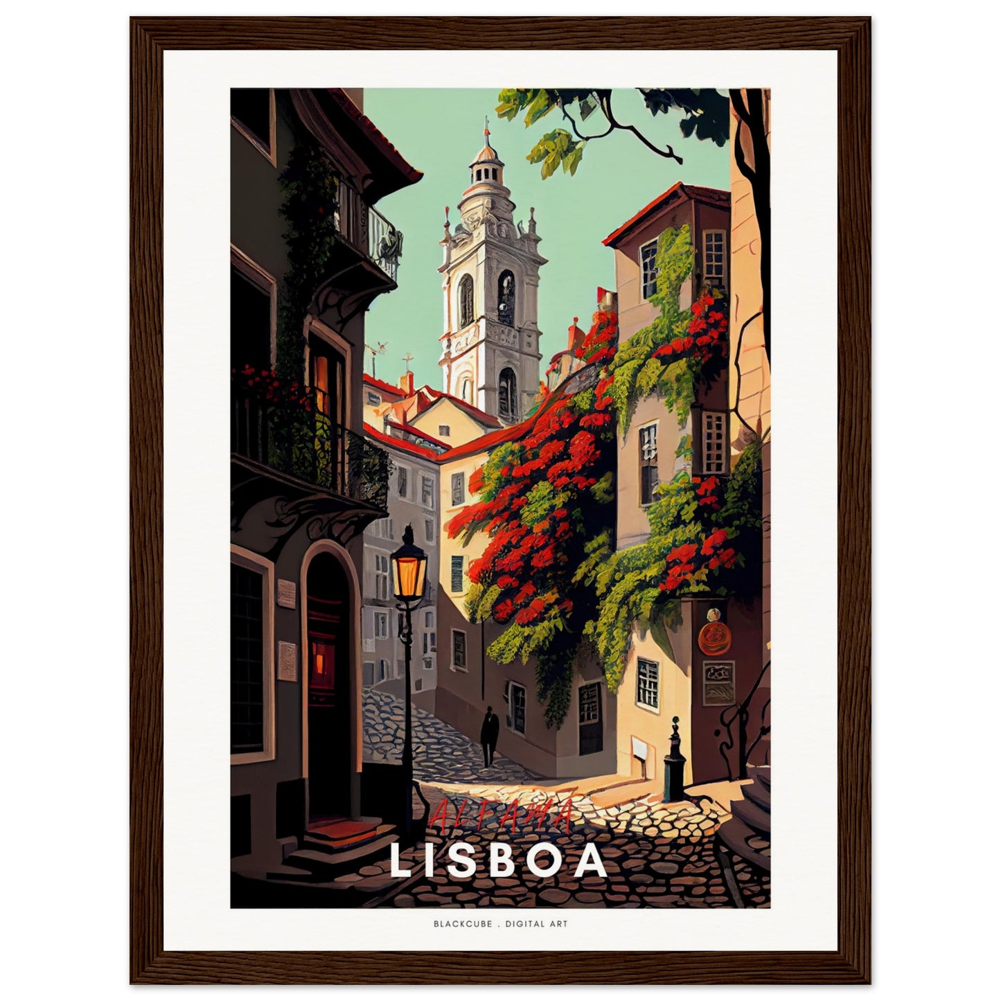 Sefira Portugal Lisboa (v1) Museum-Quality Matte Paper Wooden Framed Poster | Sefira Art Gallery