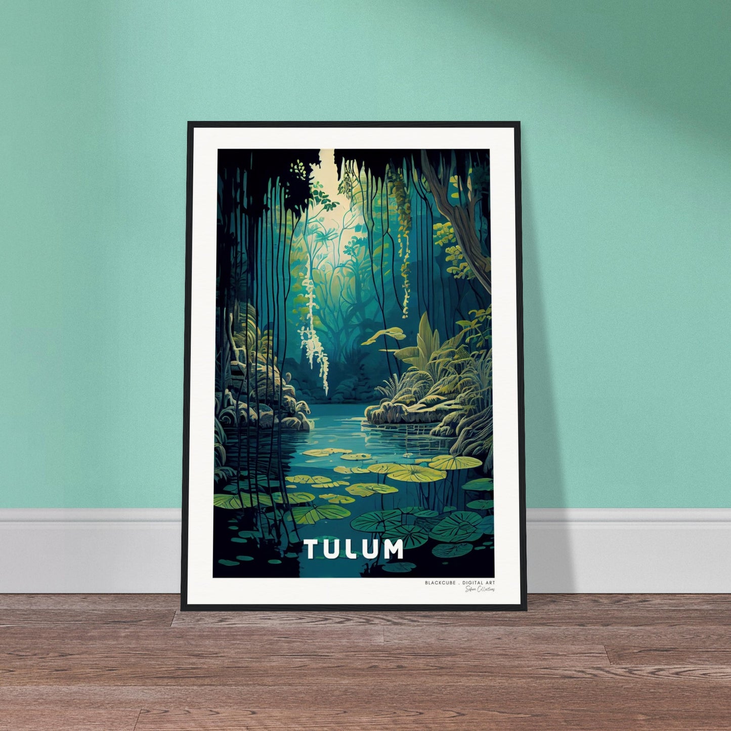 Sefira México Tulum (v3) Museum-Quality Matte Paper Wooden Framed Poster | Sefira Art Gallery