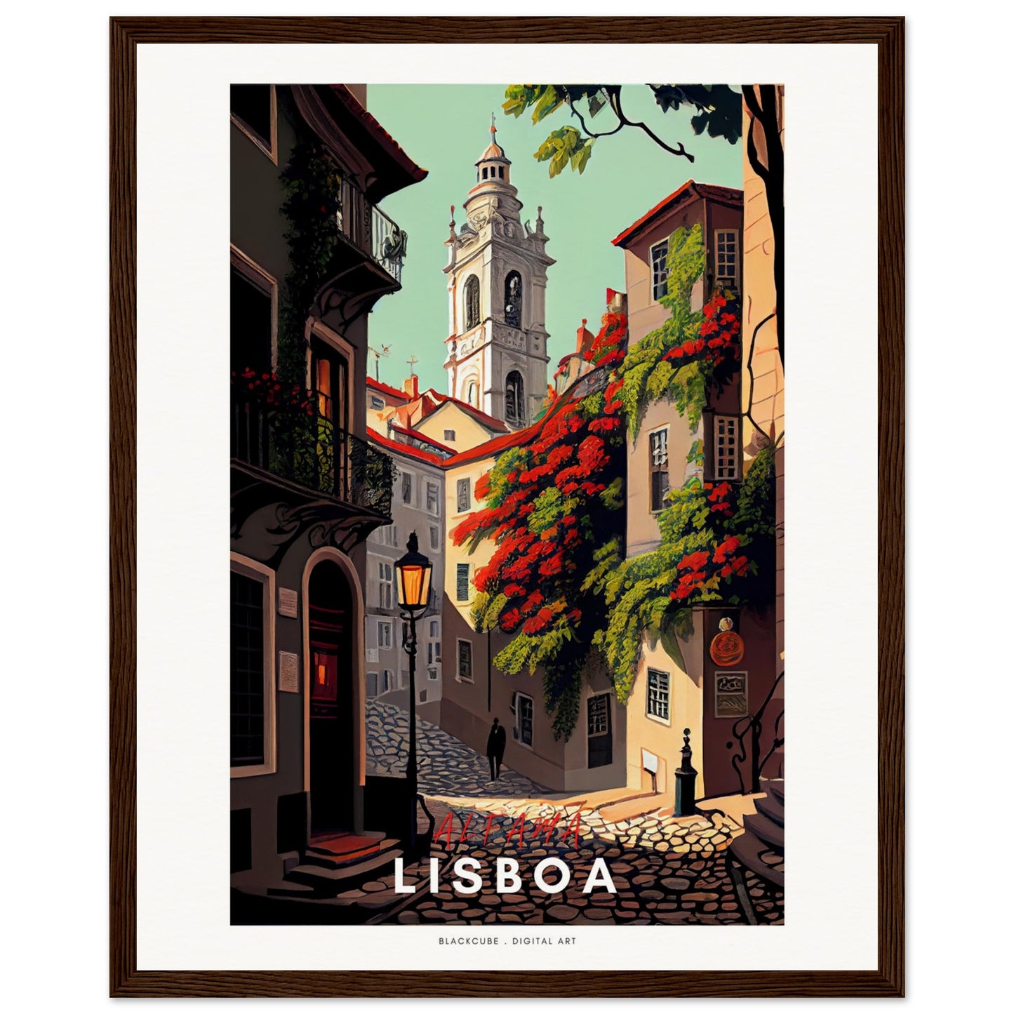 Sefira Portugal Lisboa (v1) Museum-Quality Matte Paper Wooden Framed Poster | Sefira Art Gallery