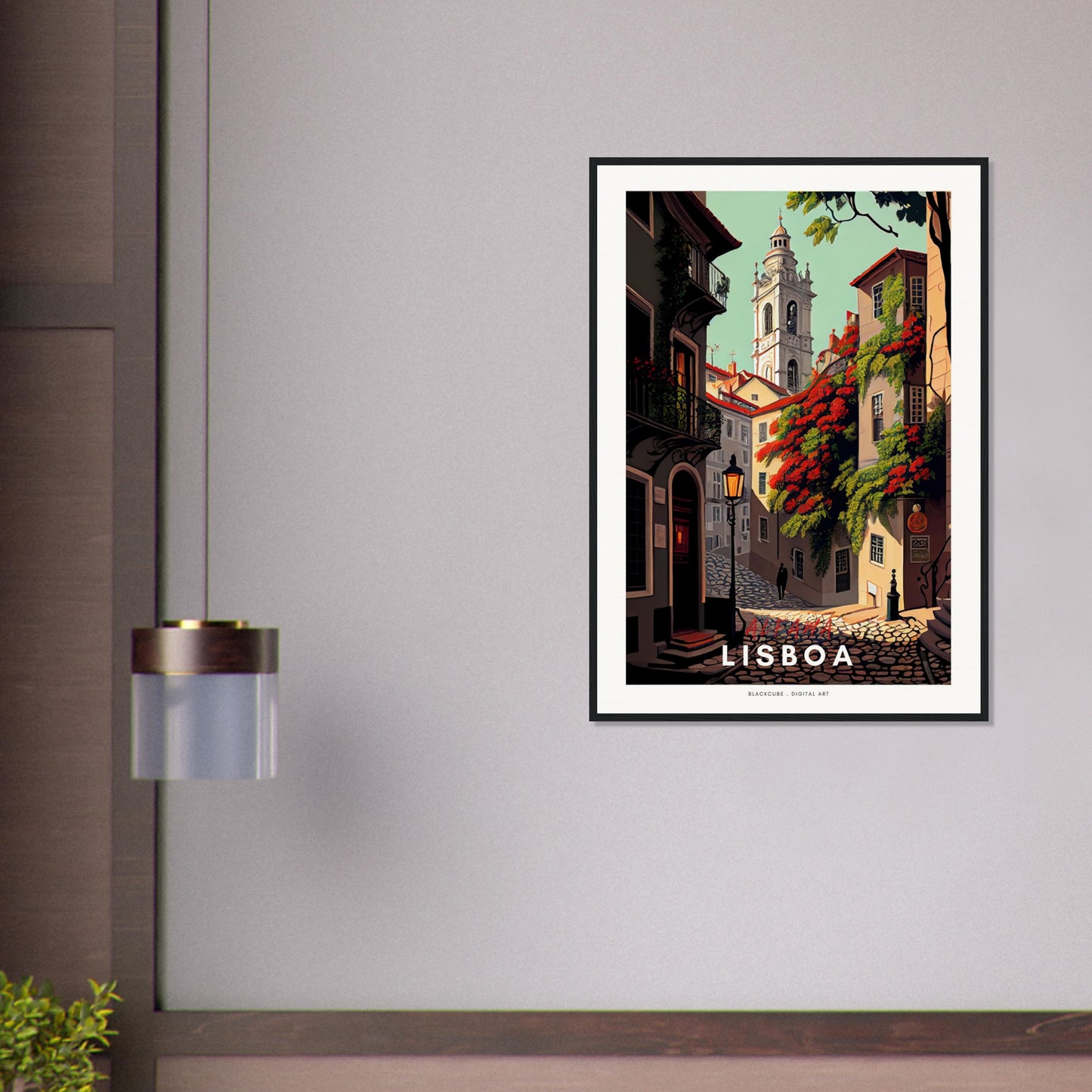 Sefira Portugal Lisboa (v1) Museum-Quality Matte Paper Wooden Framed Poster | Sefira Art Gallery