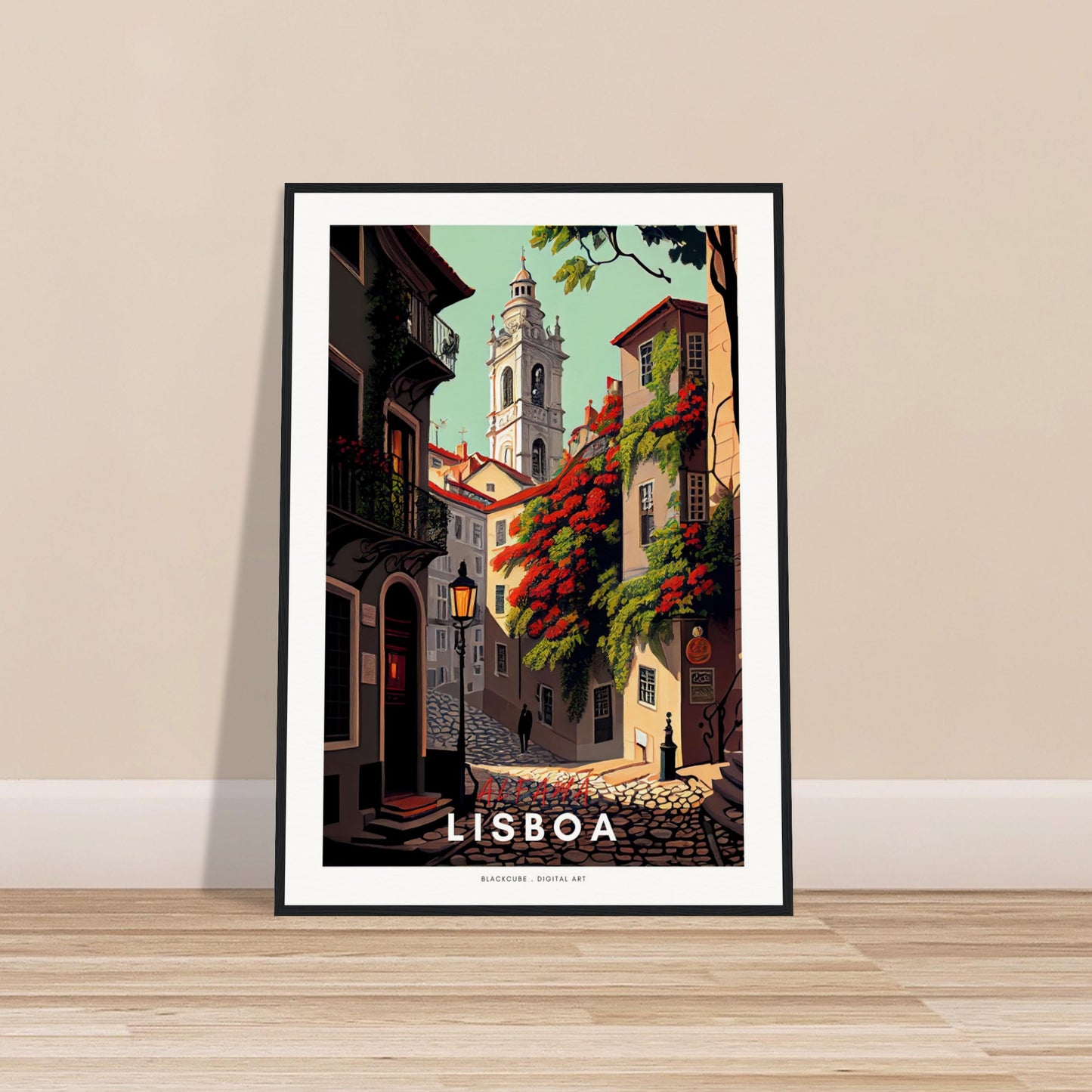 Sefira Portugal Lisboa (v1) Museum-Quality Matte Paper Wooden Framed Poster | Sefira Art Gallery