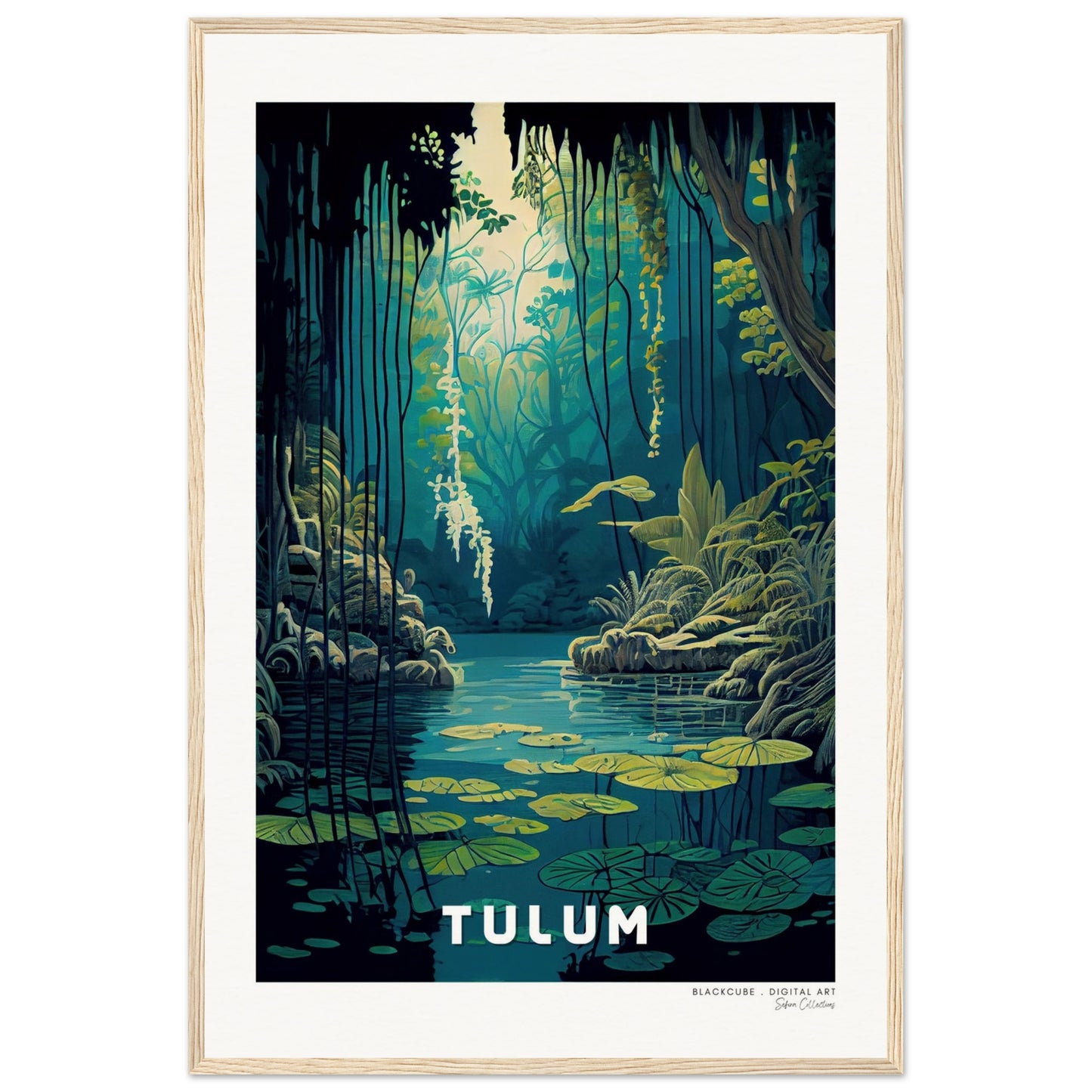 Sefira México Tulum (v3) Museum-Quality Matte Paper Wooden Framed Poster | Sefira Art Gallery