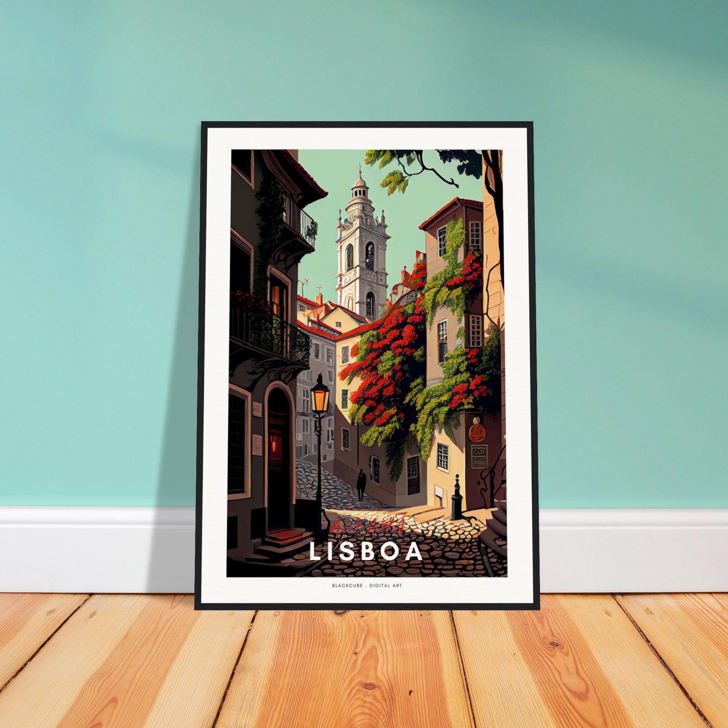 Sefira Portugal Lisboa (v1) Museum-Quality Matte Paper Wooden Framed Poster | Sefira Art Gallery