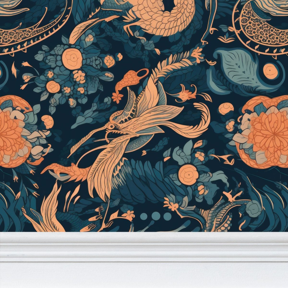Sefira Golden Art Wallpaper v1 | Sefira Home Collection - Repeat Pattern Wallpaper - Sefira Collections
