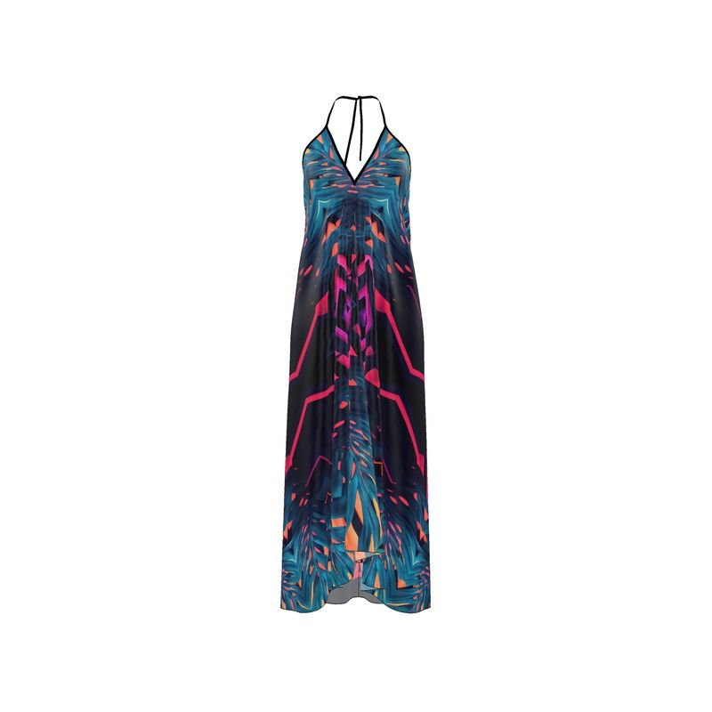 Sefira Neon Halterneck Backless Dress | Sefira Beach Collection Woman - Halterneck backless dress - Sefira Collections