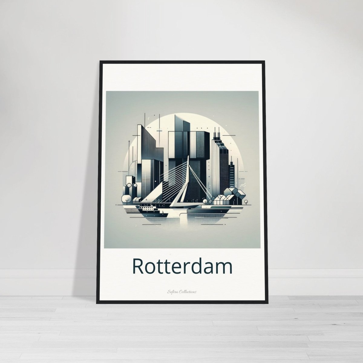Sefira Rotterdam Travel Art Museum-Quality Matte Paper Wooden Framed Poster | Sefira Art Gallery - Print Material - Sefira Collections
