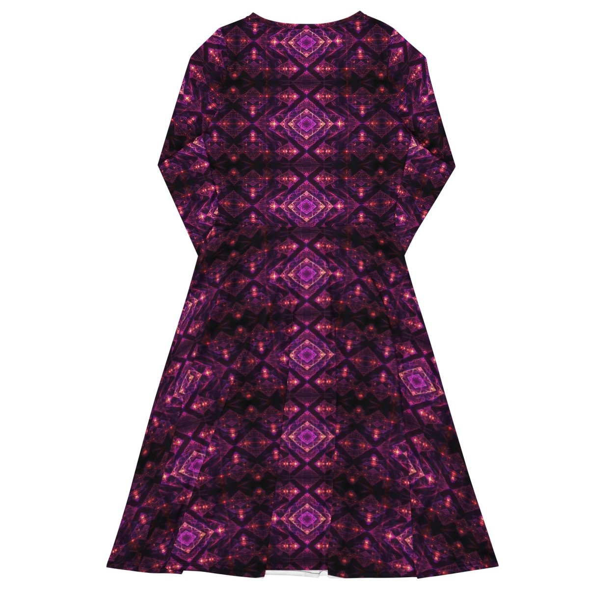 Sefira Summer All-over Long Sleeve Midi Dress | Sefira Beach Collection Woman - Sefira Collections
