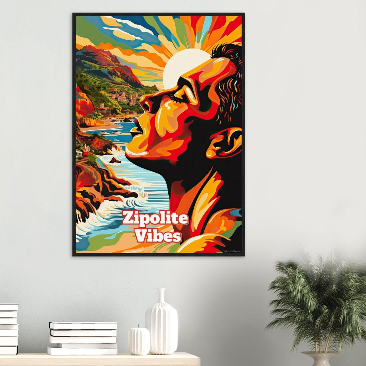 Sefira Zipolite Vibes (v1) Museum-Quality Matte Paper Wooden Framed Poster | Sefira Art Gallery - Print Material - Sefira Collections